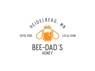 Bee Dad's Honey bee design honey honey bee illustrator local logo logo design raw