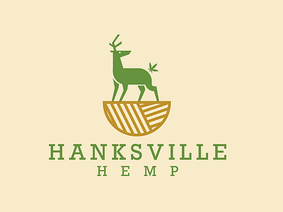 Hanksville Hemp Farm branding deer farm hemp illustrator logo logo design marijuana