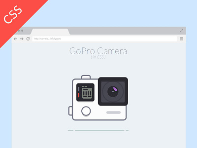 GoPro Hero4 in CSS css css illustration gopro gopro hero hero4 illustration