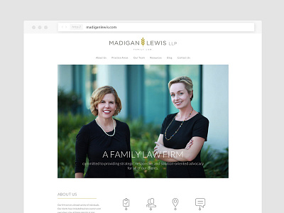 Madigan & Lewis LLP layout design webdesign website