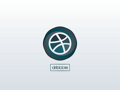 Dribbble blue cercle color dribbble flat logo paul liaigre typography