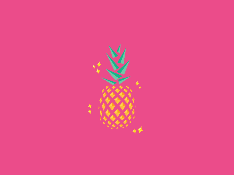 Pineapple Sparkle by Stef Pi on Dribbble