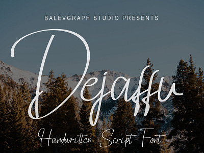 Dejaffu - Handwritten Script Font elegant invitation logo luxury typography