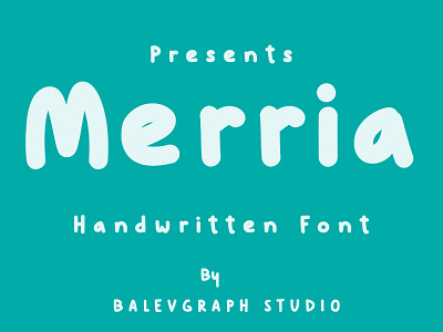 Merria Kids Typeface brush joyful typography