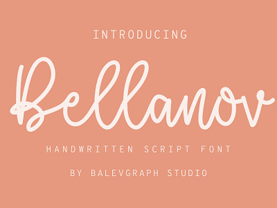 Bellanov - Handwritten Script Font elegant logo luxury typography wedding