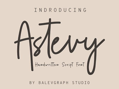 Astevy - Handwritten Script Font