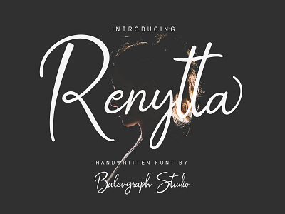 Renytta - Brush Handwritten Script Font elegant invitation logo luxury typography