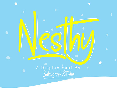 Nesthy Brush Stylish calligraphy invitation joyful logo