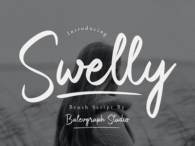 Swelly Handwritten Brush Script elegant invitation logo luxury typography