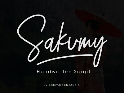Sakumy Handwritten Script elegant invitation logo luxury typography