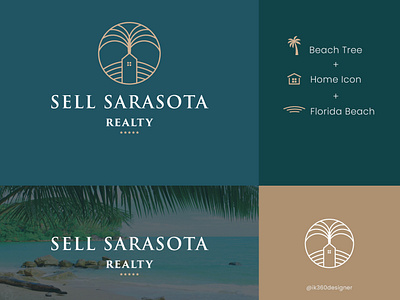 Florida Beach Realty Logo design. Minimalist logo.