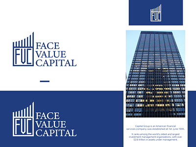 Finance and Capital Logo Design. Face Value Capital logo.