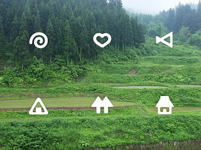 Echigo-Tsumari Art Triennale Icon Set design icon illustration set web