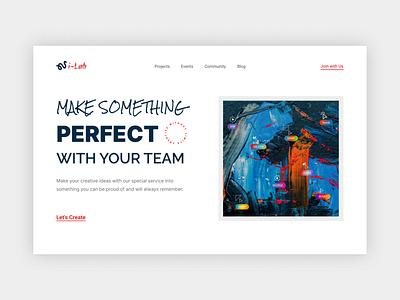 i-Lab Project- Website 3d animation best branding clean collaboration creative design flat graphic design home illustration lab logo motion graphics project studio team teamwork ui