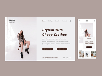 Pede Fashion Design on Project app design best branding clean creative design fashion website flat home illustration logo ui ui ux ui ux website web design website design