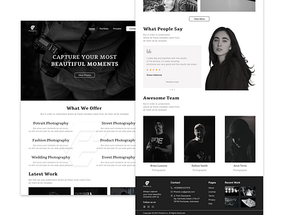 Photoin.co Website Design best black white branding clean creative design flat home illustration logo photo design photoin.co ui ui design ui ux web design website design