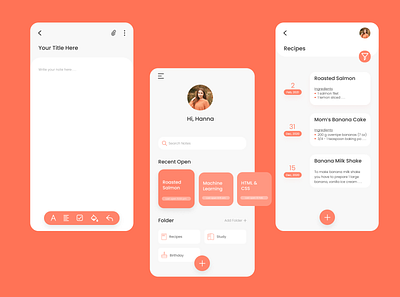 Note Application - Redesign app design ui ux