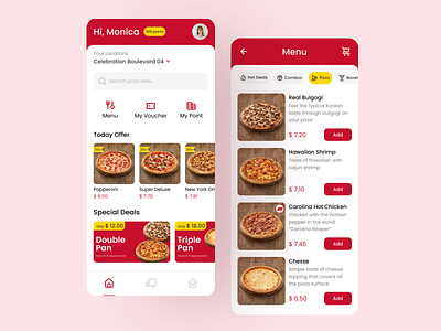 Pizza App Delivery - Redesign mobileapp redesign uideisgn