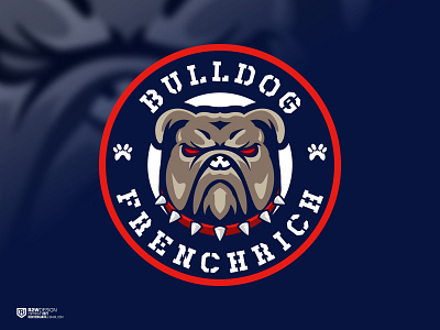 BULLDOG LOGO adorable animal breed bulldog canine cartoon cute design dog face french graphic illustration isolated pet portrait puppy purebred vector white