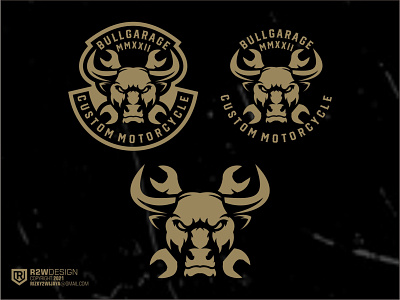 BULL GARAGE CUSTOM MOTORCYCLE LOGO