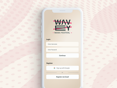 Wavey Music Festival: App newwave swisspunk ui ux