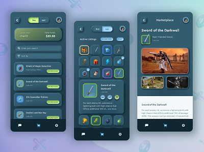 Steam App Redesign dark gaming glass neumorphic neumorphism ui ux