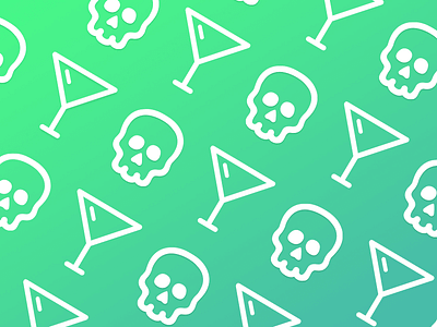 Skull Time gradient icon pattern skull