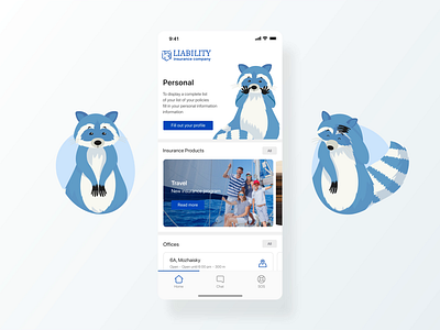 Box Solution | Mobile App animation app business cx design finance illustration insurance interface mobile raccoon service simbirsoft ui ux