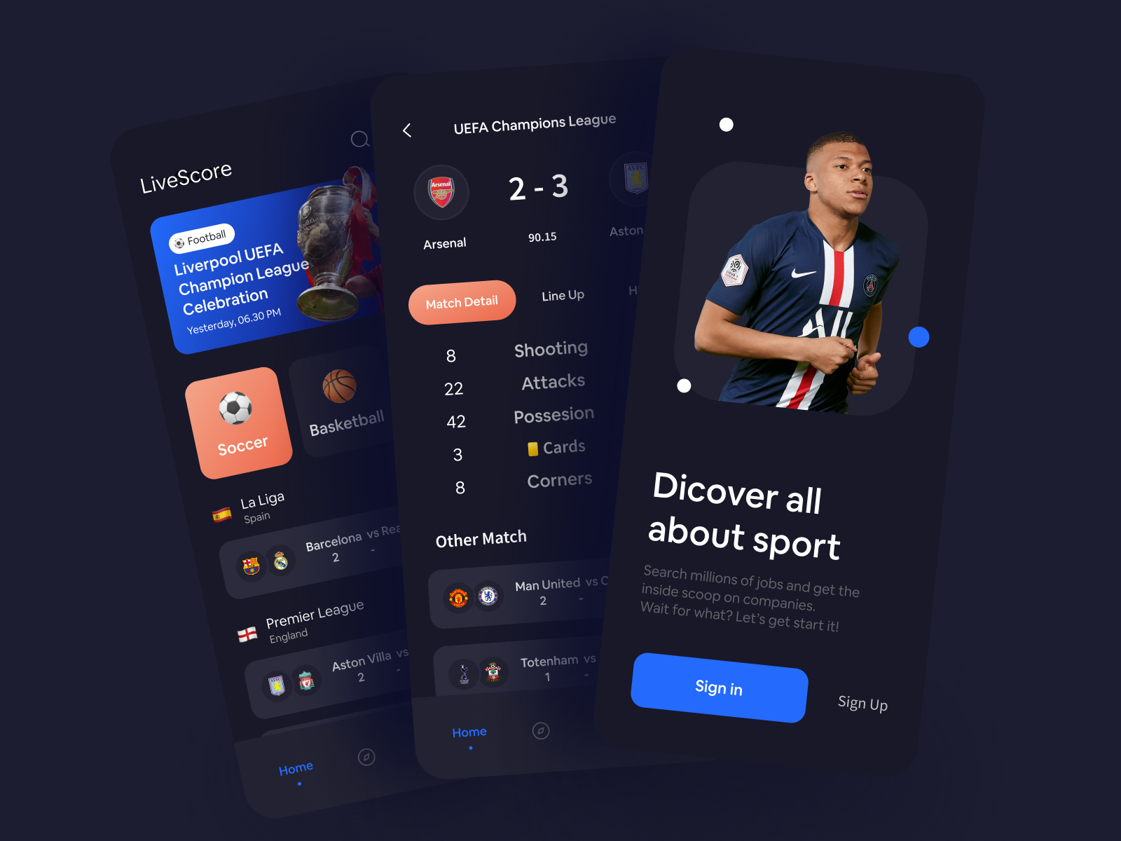 Live Score Mobile App Exploration by Rohmad Khoirudin for Odama on Dribbble