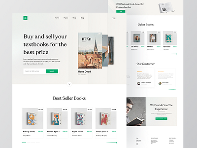 Zenbook - Book Online Store Landing Page 📖 book book online store book shop book store books classy clean ebook home page landing page minimal minimalist online book online store ui ux web design webflow website website design