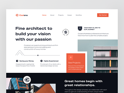 Architectural Coolana Website 🔥 agency agent apartment architect architecture building city home homepage house interior landing page property real estate services ui ux web design webflow website