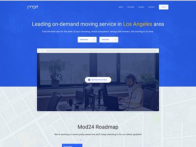 Mod24 Landing Page landing logistic map movers road