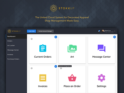 Stokkup WebApp admin crm invoices orders production