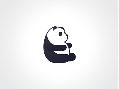 Baby Panda - Daily Logo Challenge #3 logo minimalist outline panda