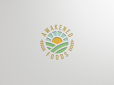 awakened foods grid logo landscape logo simple