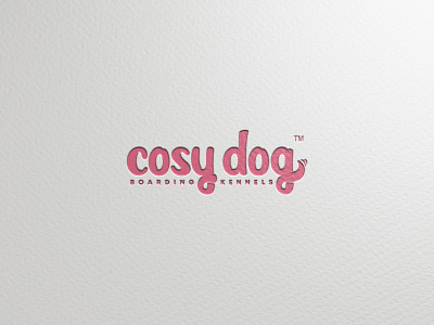 cosy dog custom type dog lettermark logo
