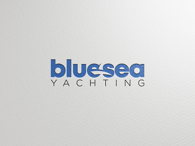 blue sea yachting logo negative space negative space sailboat sea yacht yachting