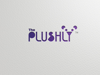 The Plushly - unique stuffed toy brand cleverlogo logo teddy bear toy toys wordmark