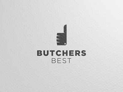 Butchers Best branding butchers logo simple thumb up thumbs up