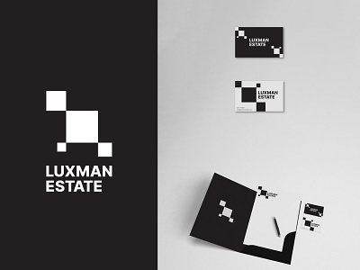 Luxman Estate brandidentity branding businesscard design graphic design illustration logo minimallogo modernlogodesign realestatelogo stationerydesign typography vector