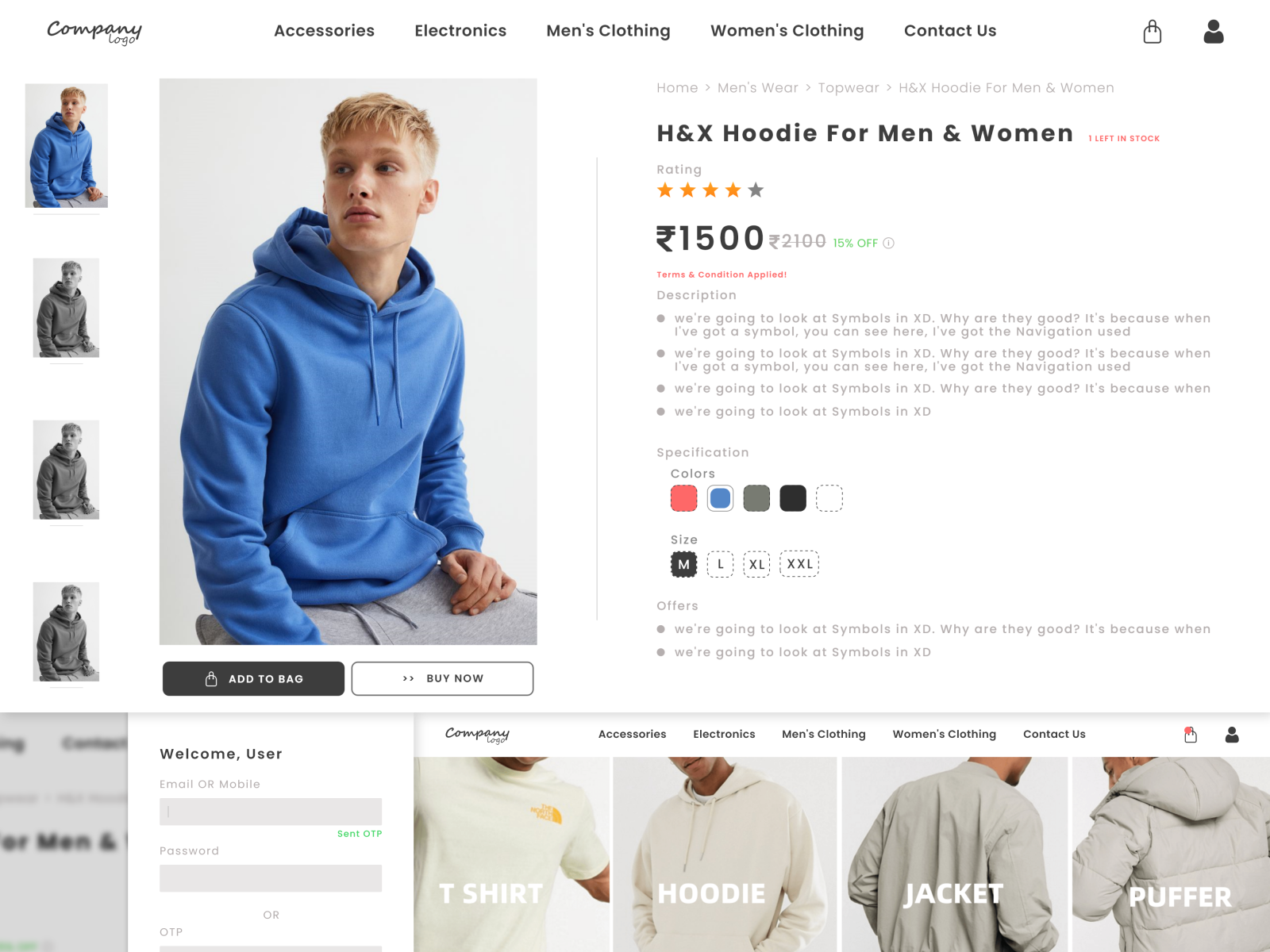 E-Commerce Website by Deepesh Bodhani on Dribbble
