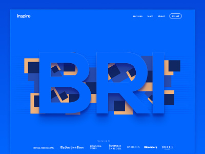 Inspire Investing - experimental homepage layout illustration website