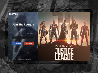 Zack Snyder's Justice League Landing Page