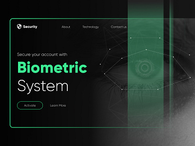 Biometric System for Banking Landing Page