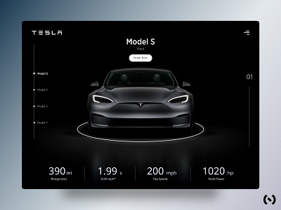 Tesla Model S Car Landing Page