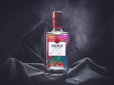 Animus Distillery packaging photography post production