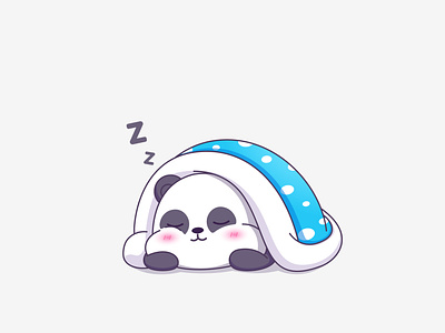 Sleeping panda adorable cartoon character characterdesign cute cute characters design illustration logo panda sweet vector