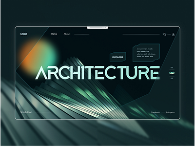 Architecture home page architecture design typography ui ux web design