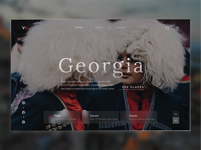 Georgia concept web design georgia travel typography ui ux web design