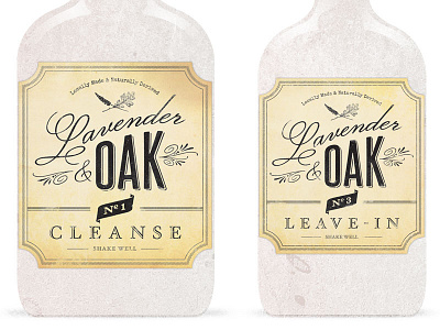 Lavender & Oak Logo Final Bottles apothecary fonts logo script vintage